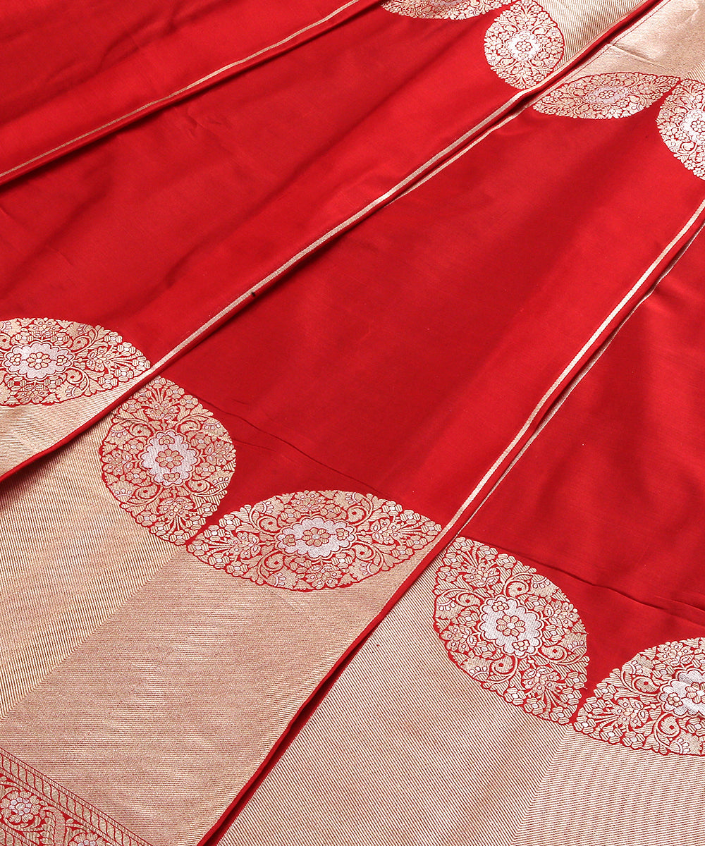 Handloom_Red_Banarasi_Katan_Silk_Lehenga_with_Broad_Border_WeaverStory_05
