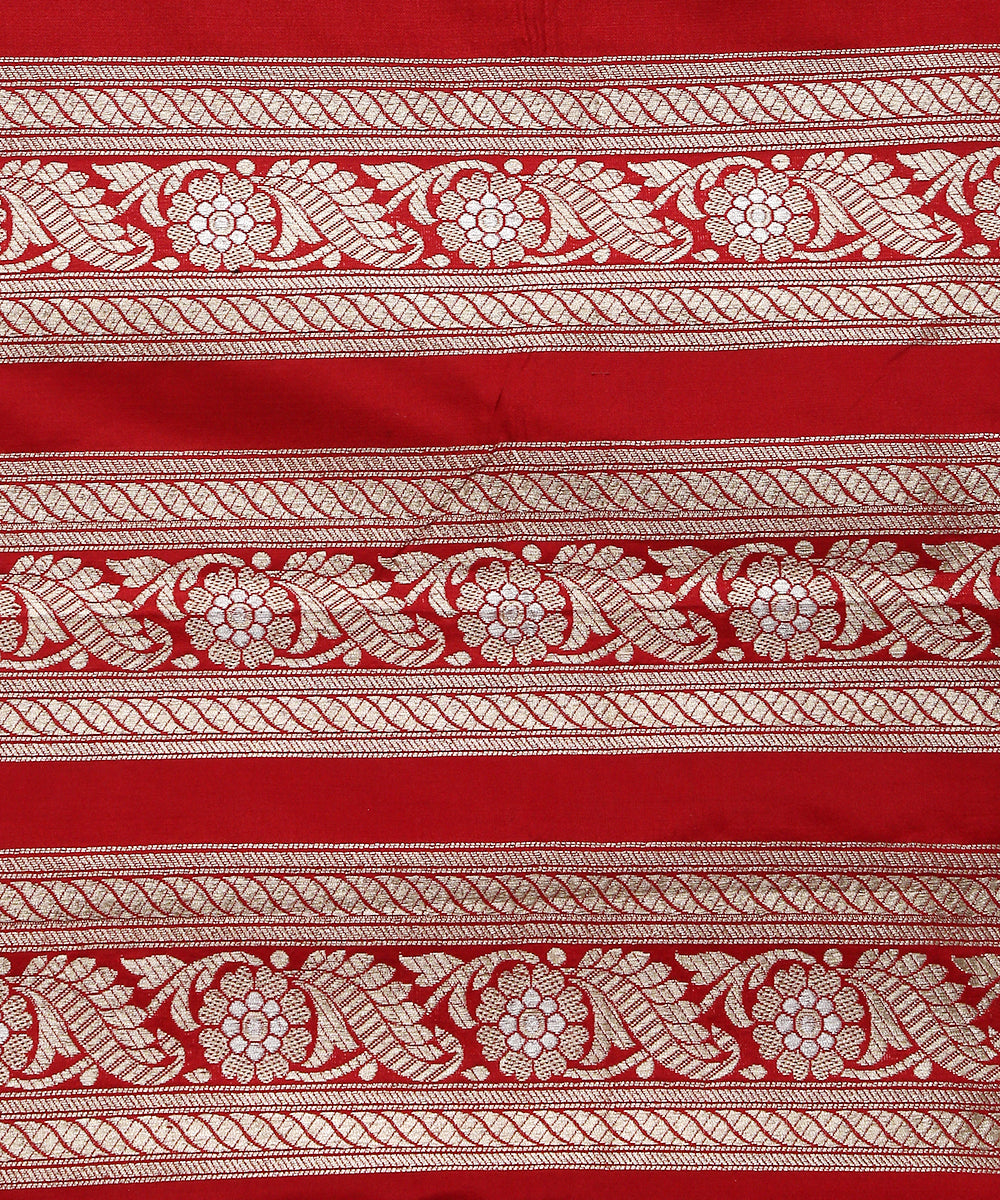 Handloom_Red_Banarasi_Katan_Silk_Lehenga_with_Broad_Border_WeaverStory_07