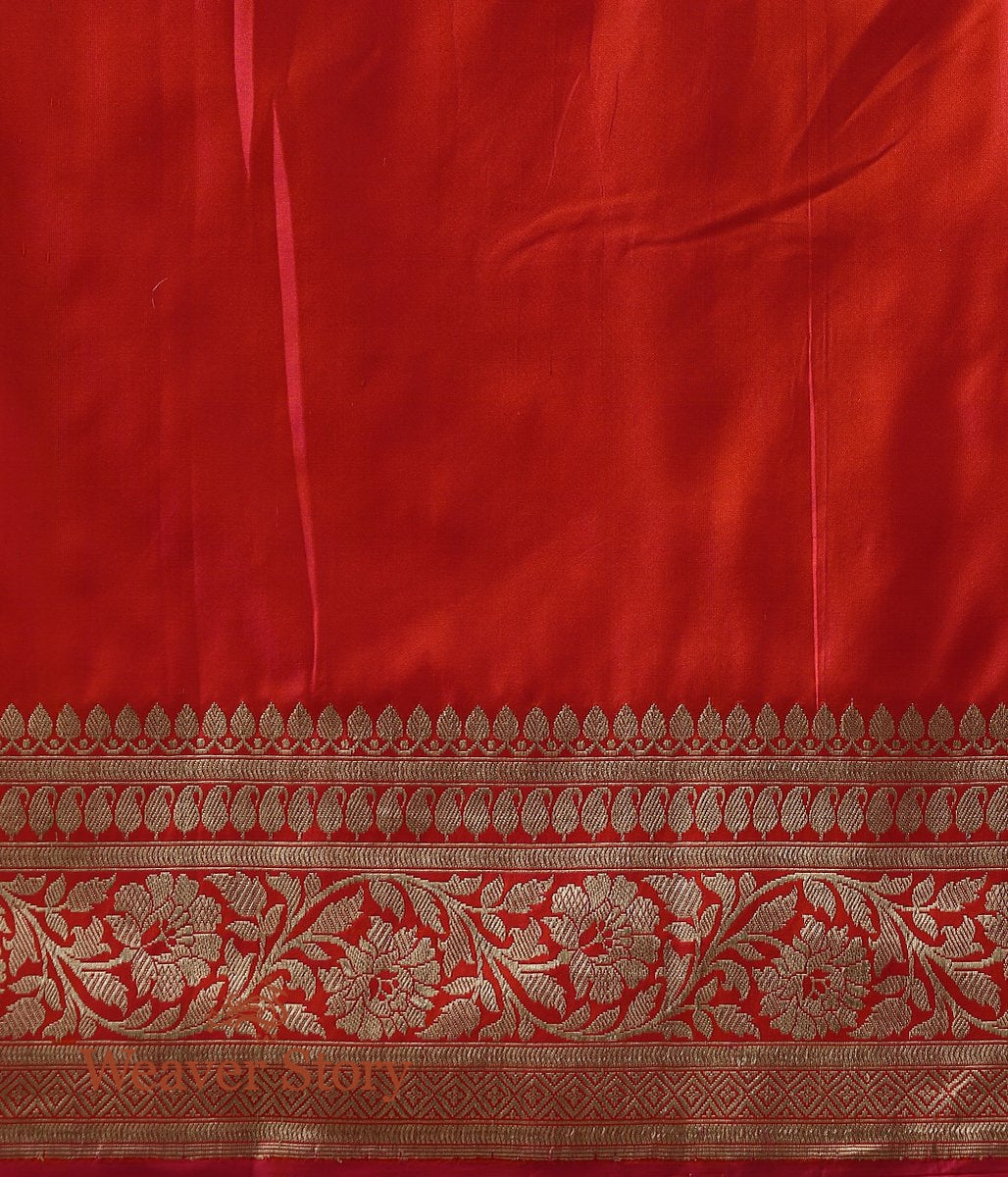 Handwoven_Pink_and_Orange_Dual_Tone_Banarasi_Jangla_with_Meenakari_WeaverStory_05