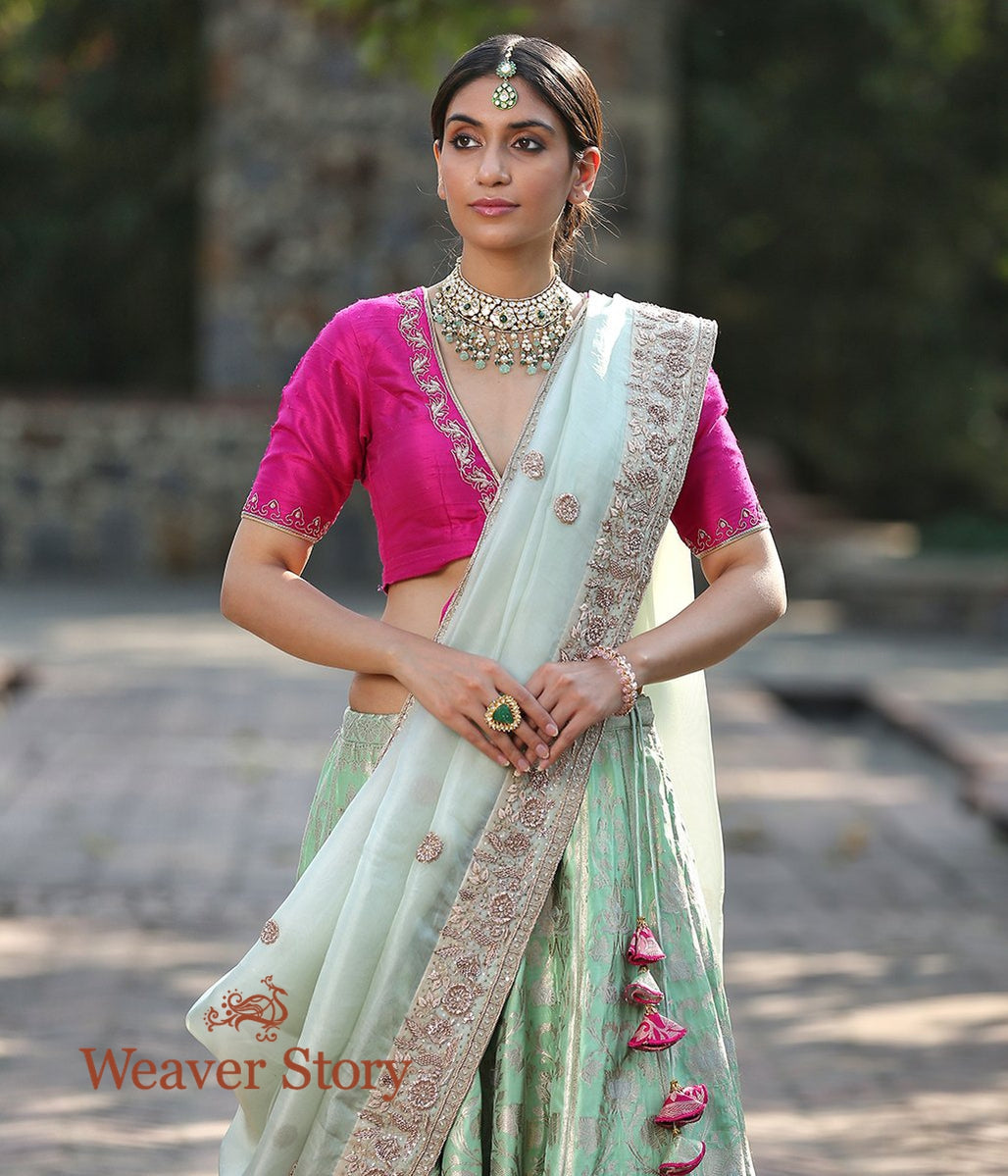 Handwoven_Light_Green_Sona_Rupa_Zari_Kadhwa_Lehenga_WeaverStory_03