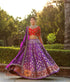 Handwoven_Purple_Banarasi_Lehenga_with_Red_Border_WeaverStory_01