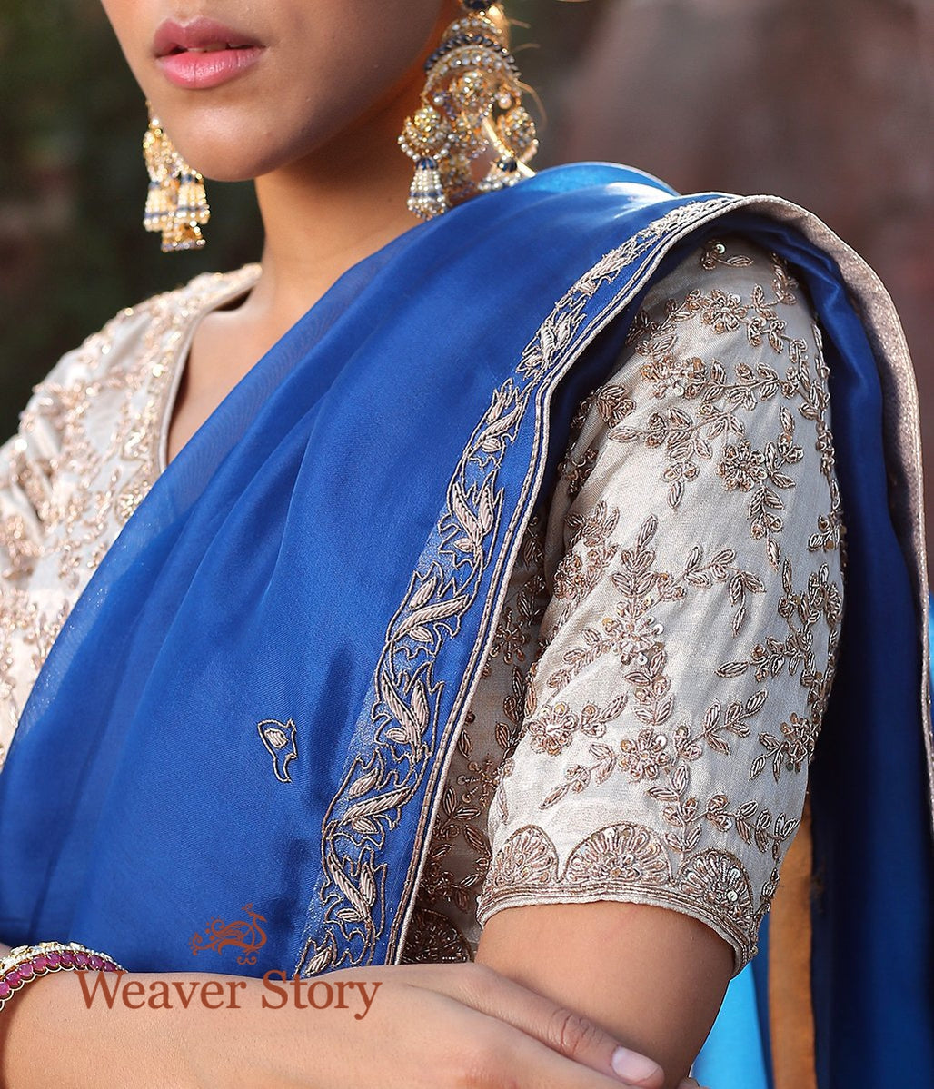 Handwoven_Royal_Blue_Shikargah_Lehenga_with_Lion_Motifs_WeaverStory_04