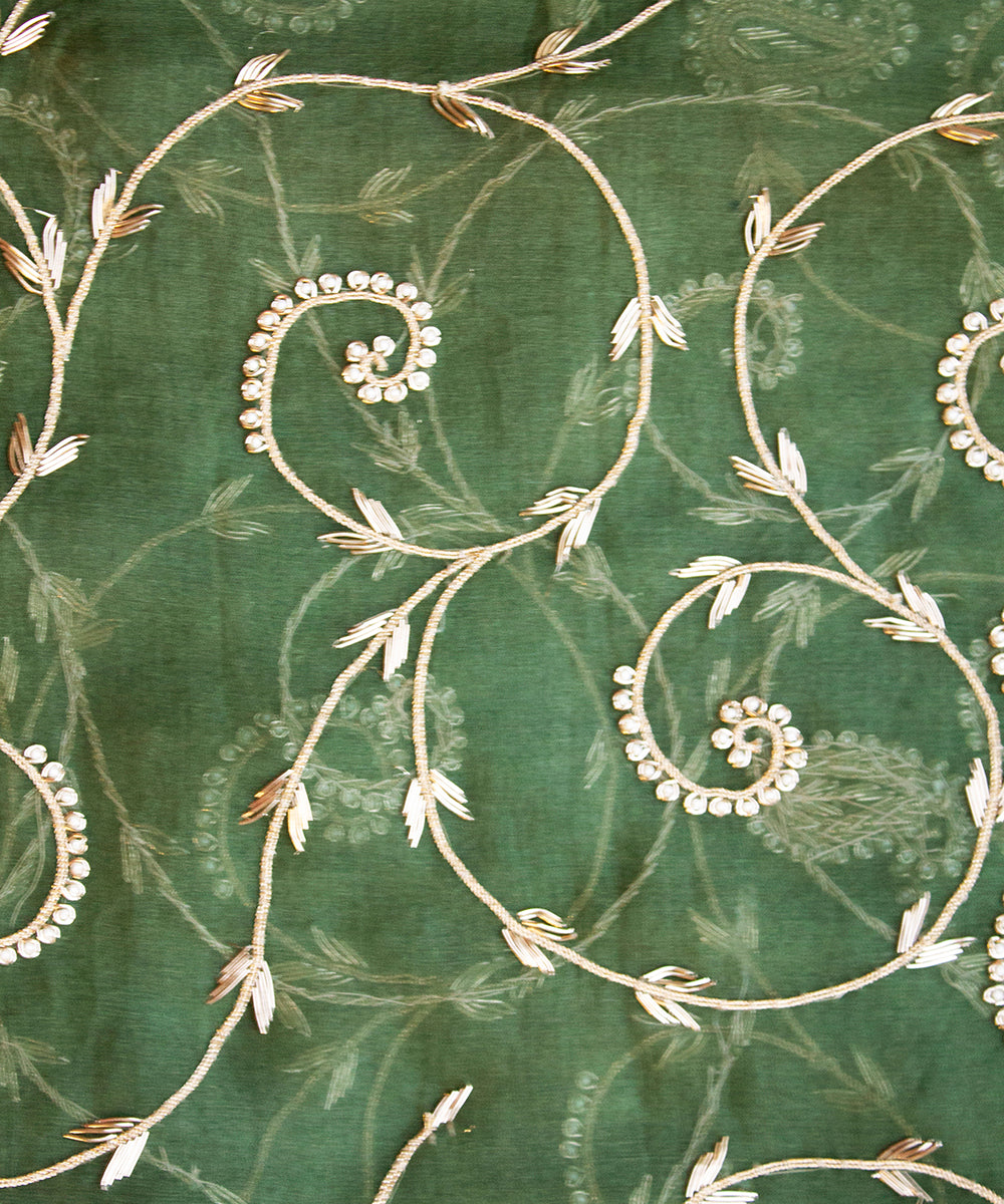 Handloom_Green_Organza_Dupatta_with_Zardozi_Work_WeaverStory_02
