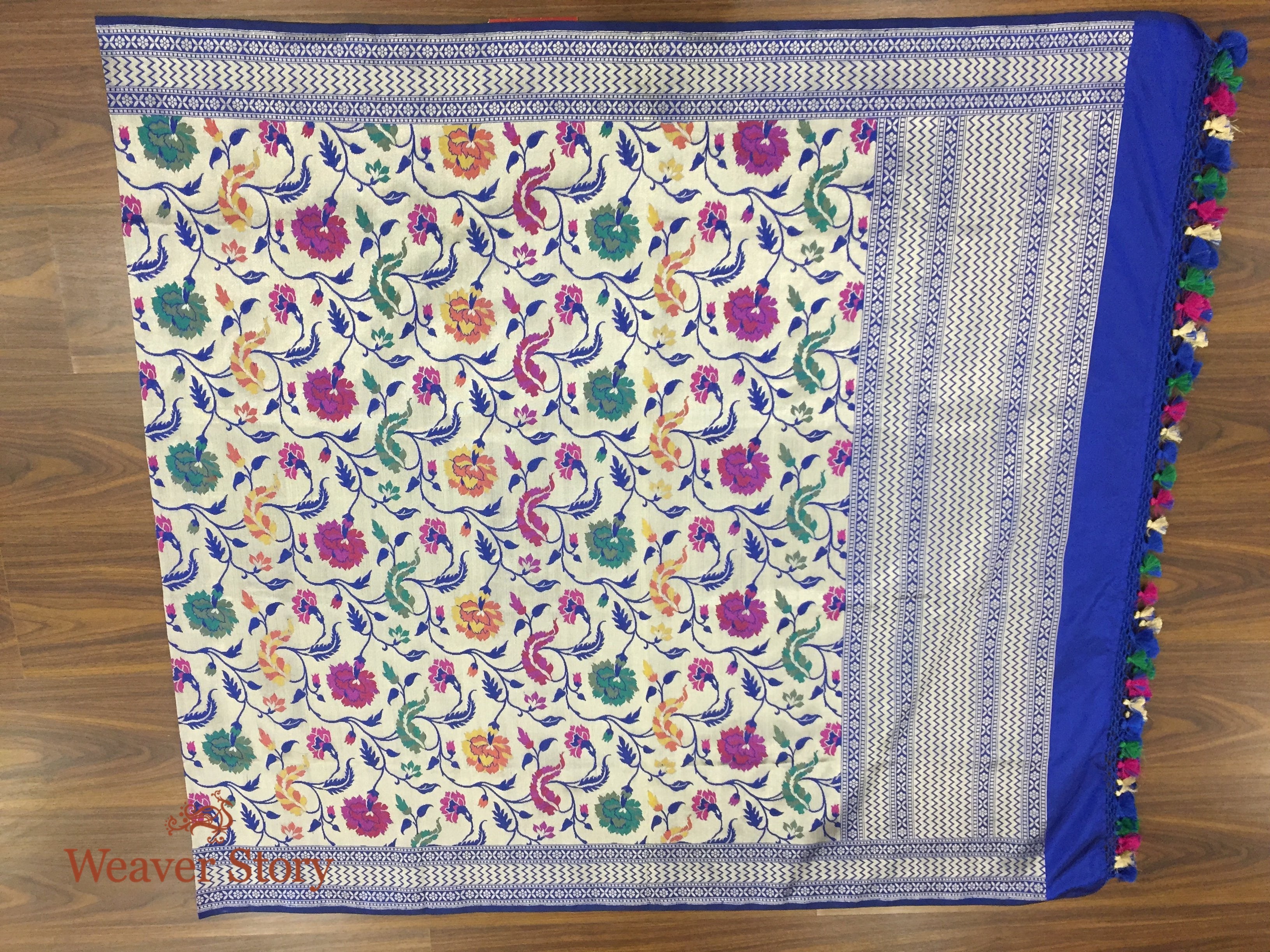 Handloom_Blue_Banarasi_Jangla_Dupatta_with_Antique_Zari_Base_and_Cutwork_with_Meenakari_WeaverStory_04