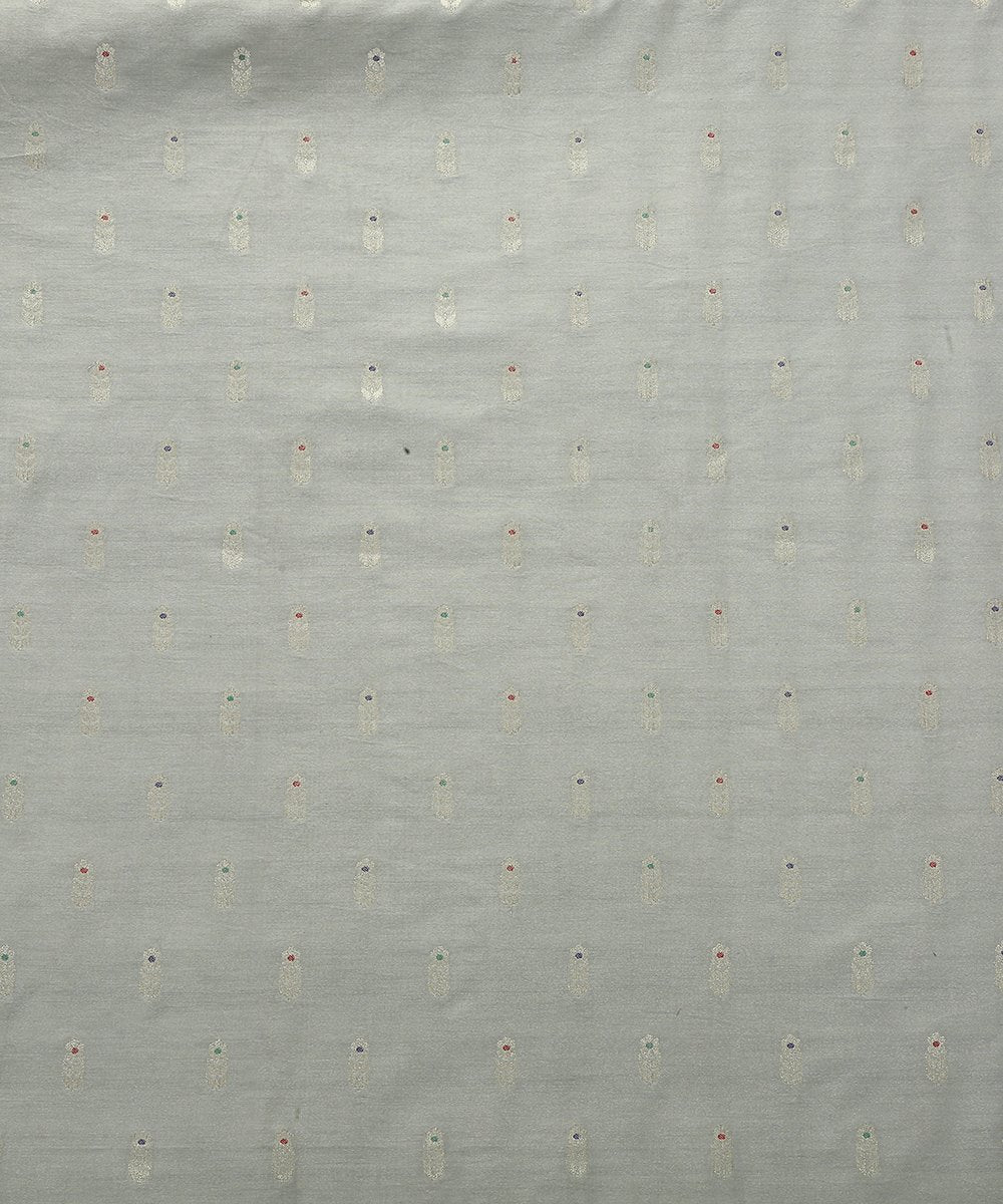 Ice_Blue_Handloom_Mulberry_Silk_Banarasi_Fabric_with_Meenakari_Booti_WeaverStory_02