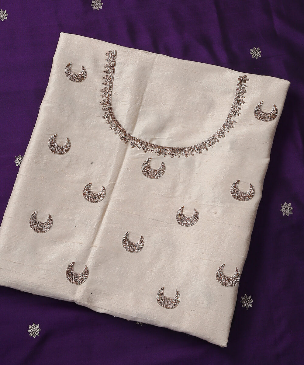 Ivory_Chaand_Boota_Hand_Embroidered_Pure_Raw_Silk_Blouse_Fabric_WeaverStory_02