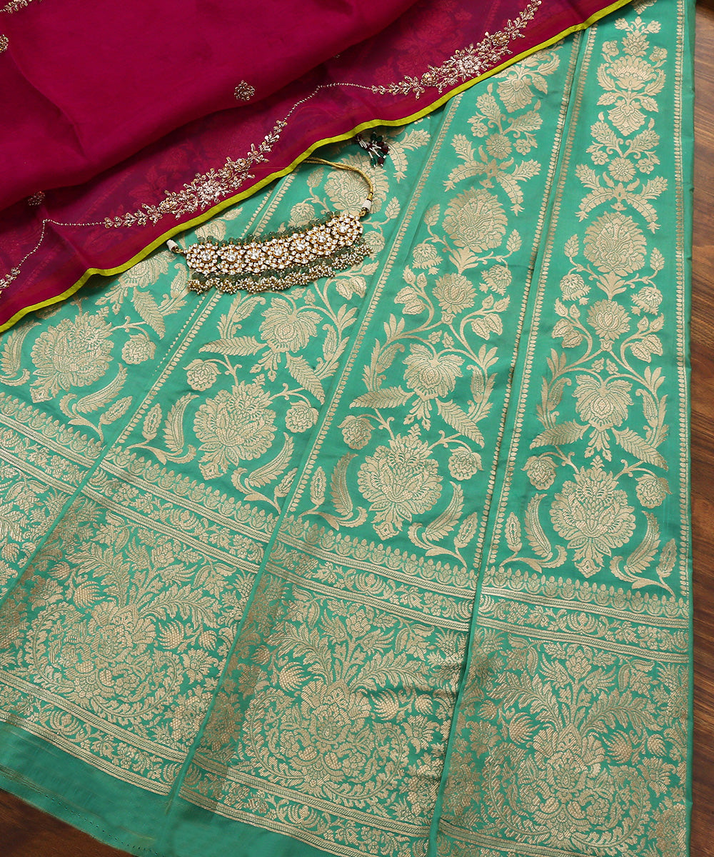 Handloom_Aqua_Pure_Katan_Silk_Banarasi_Lehenga_with_Cutwork_Antique_Zari_WeaverStory_02