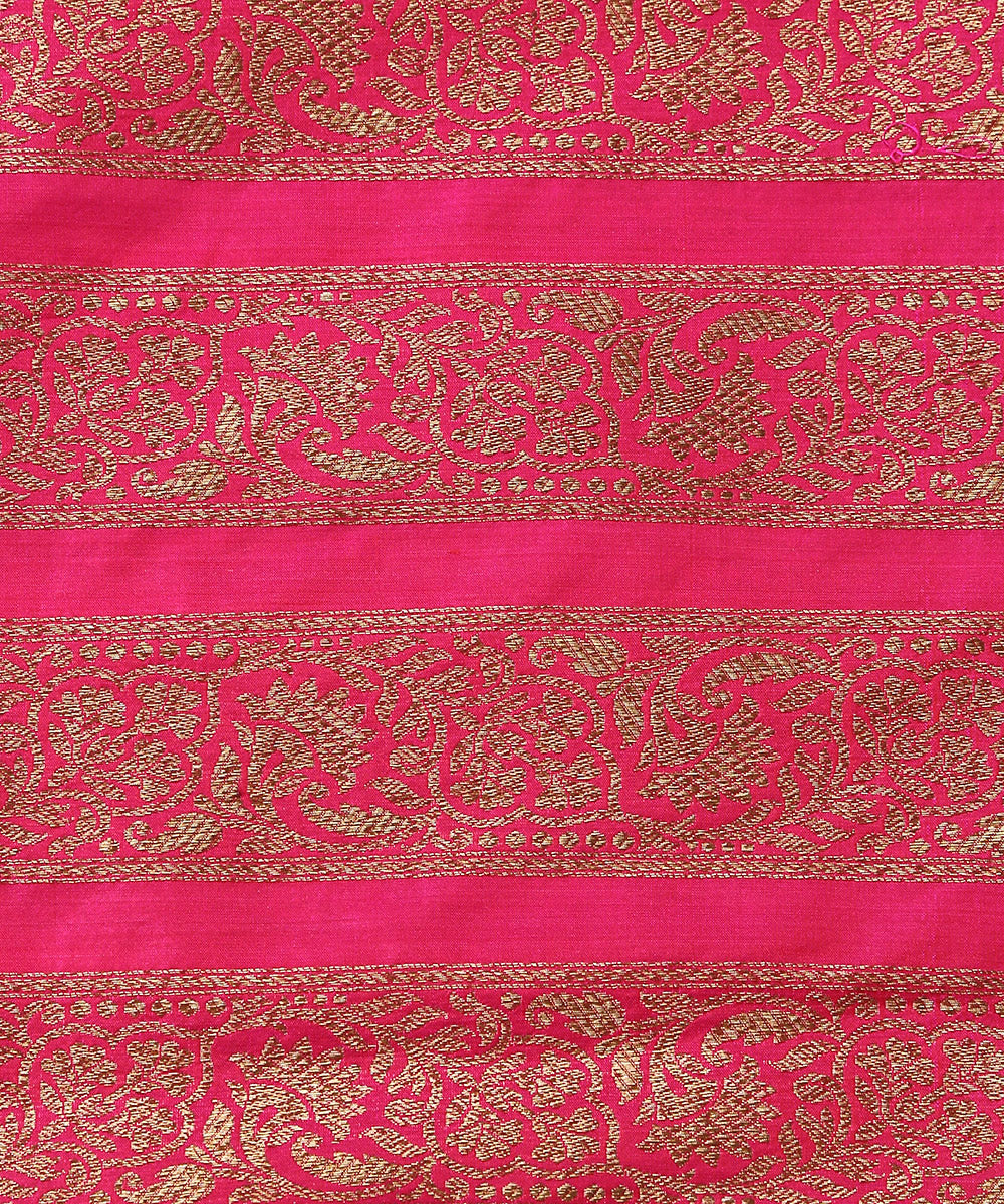 Handloom_Fuschia_Pure_Katan_Silk_Banarasi_Lehenga_With_Antique_Zari_WeaverStory_05