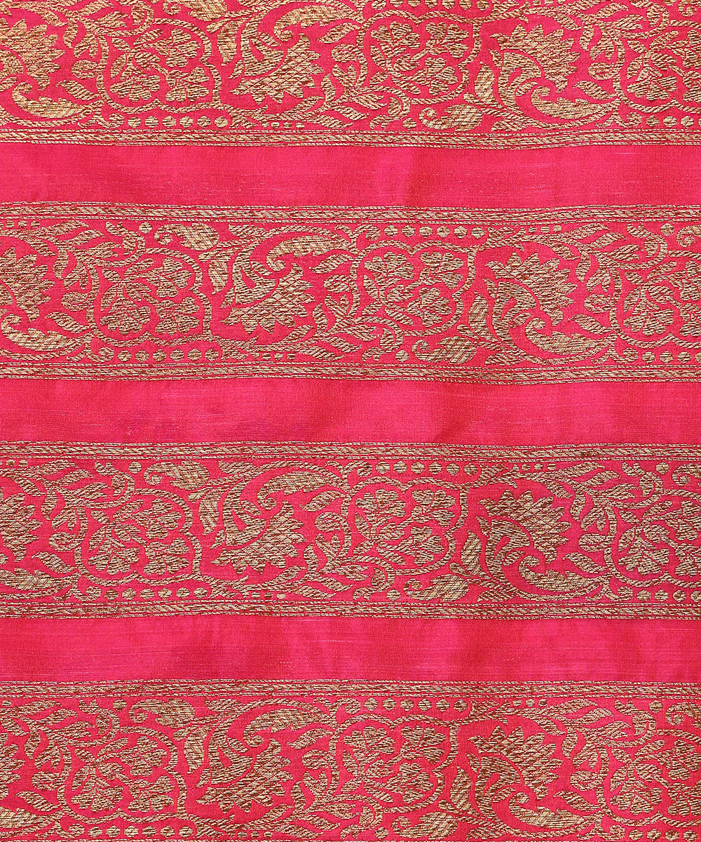 Handloom_Hot_Pink_Pure_Katan_Silk_Banarasi_Lehenga_With_Antique_Zari_WeaverStory_05
