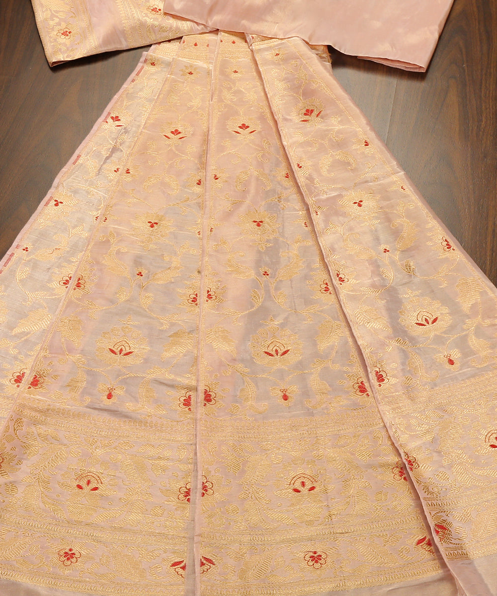 Pink_Handloom_Tissue_Silk_Banarasi_Lehenga_Zari_Border_WeaverStory_02