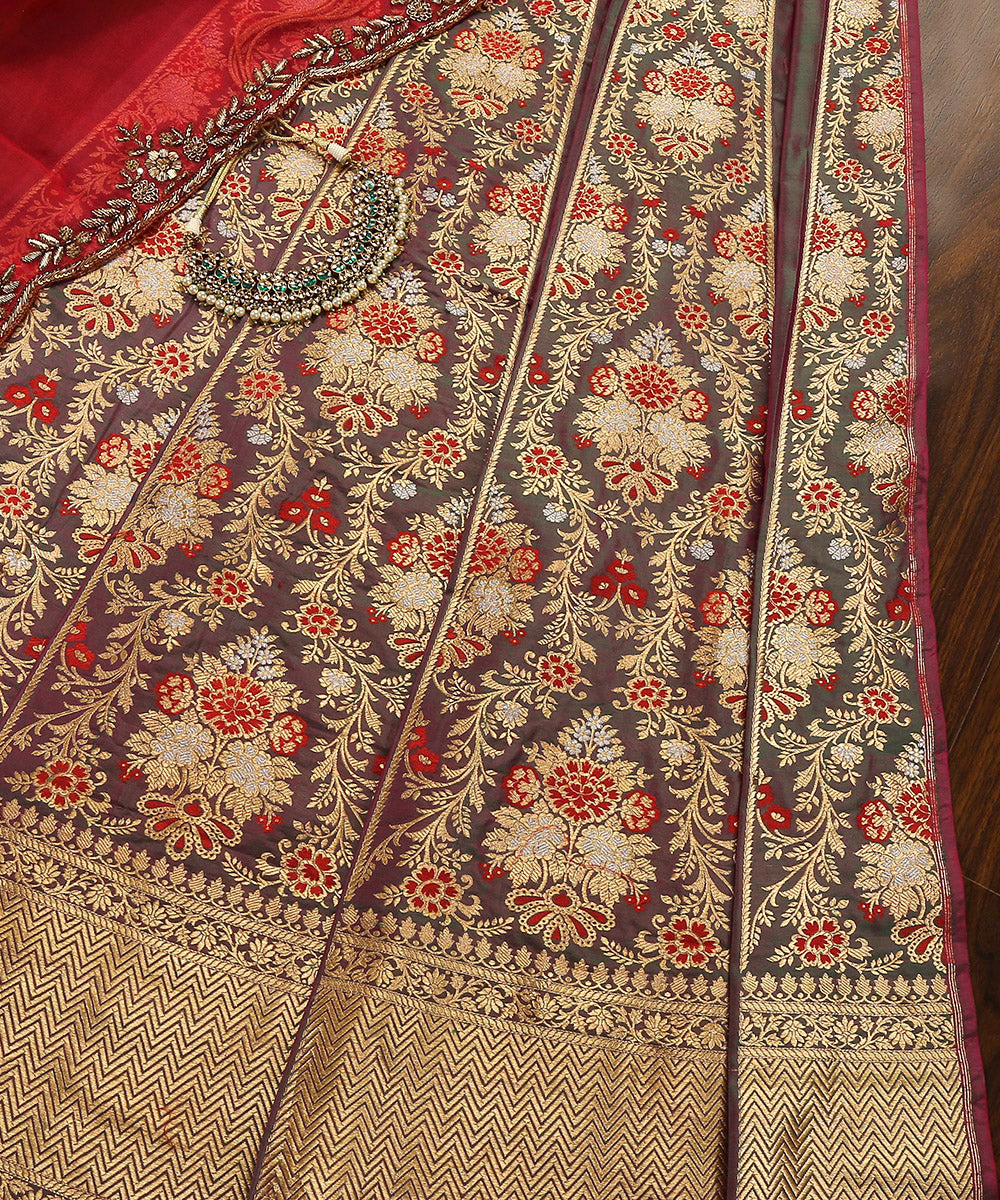 Pink_And_Green_Handloom_Pure_Katan_Silk_Kadhwa_Meenakari_Lehenga_-_Firdaus_WeaverStory_01