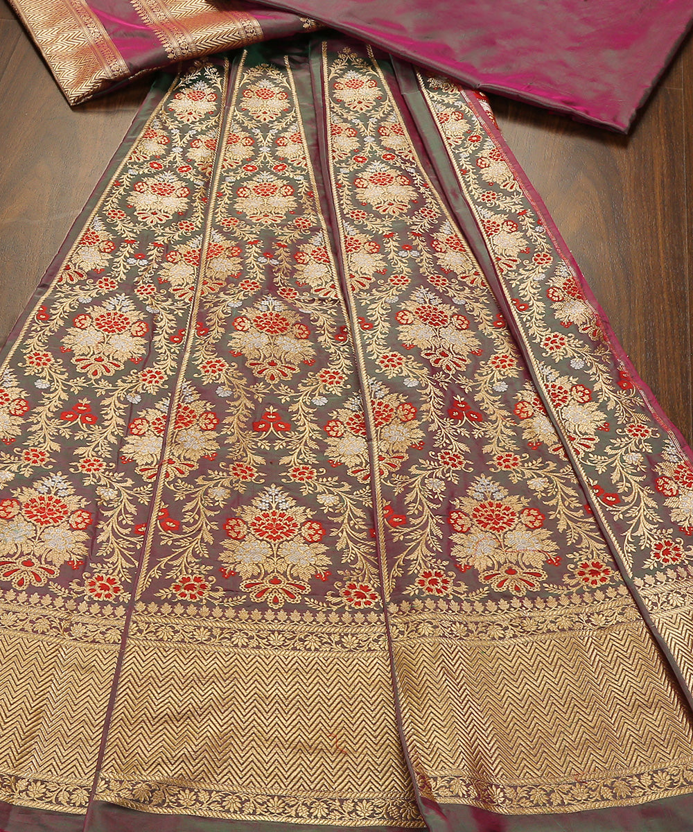 Pink_And_Green_Handloom_Pure_Katan_Silk_Kadhwa_Meenakari_Lehenga_-_Firdaus_WeaverStory_02