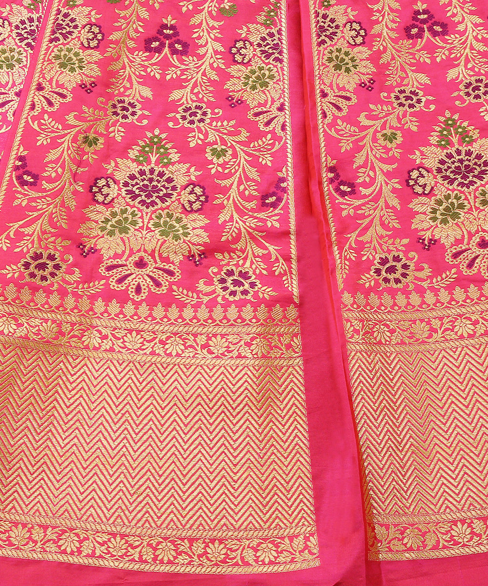 Handloom_Pink_Pure_Katan_Silk_Meenakari_Kimkhab_Lehenga_WeaverStory_04