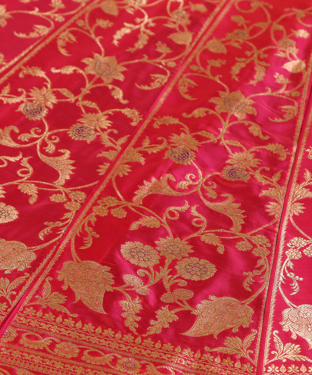 Handloom_Pink_Dual_Tone_Pure_Katan_Silk_Banarasi_Lehenga_With_Meenakari_WeaverStory_04