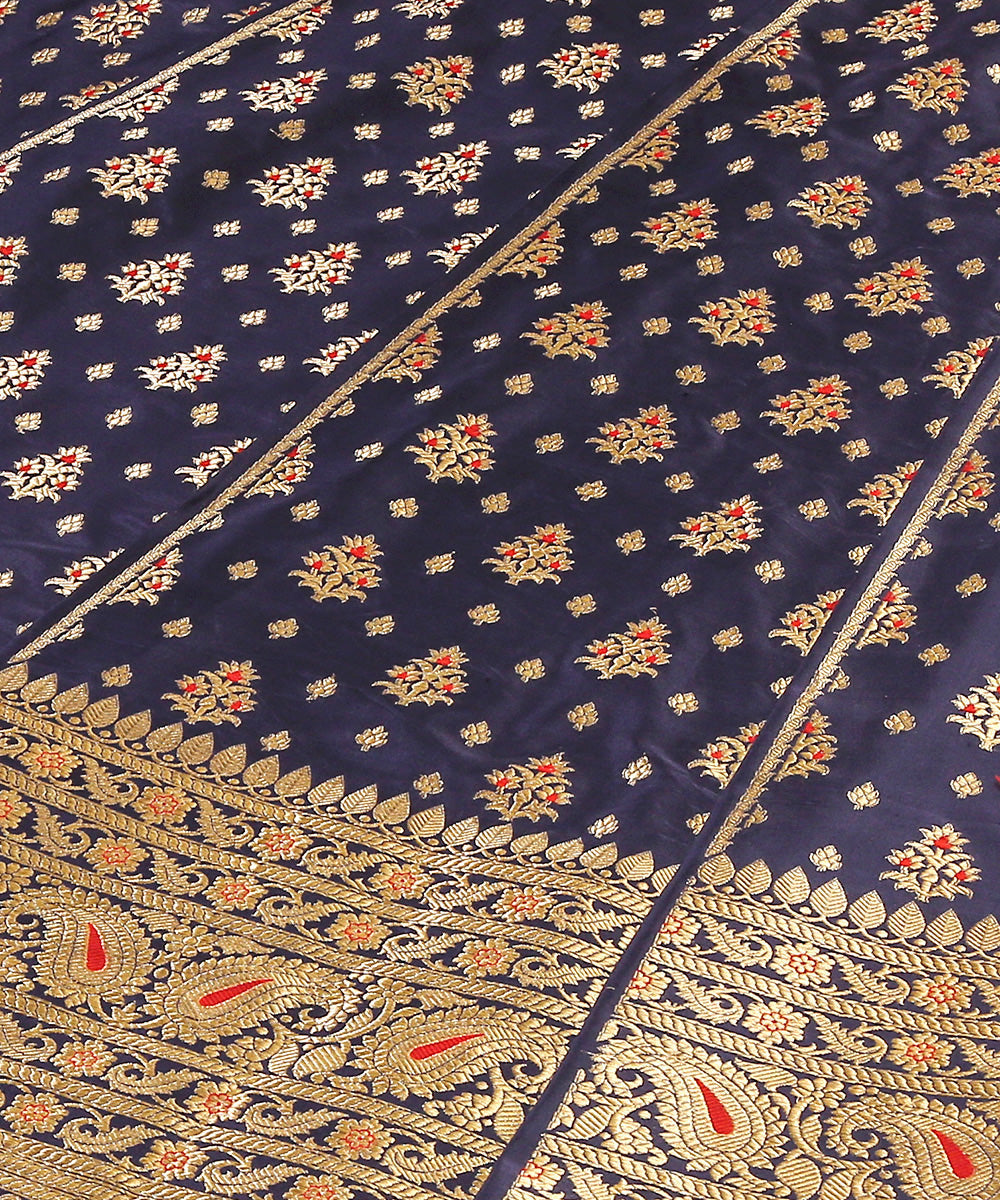 Blue_Handloom_Pure_Katan_Silk_Banarasi_Lehenga_With_Red_Meenakari_WeaverStory_03