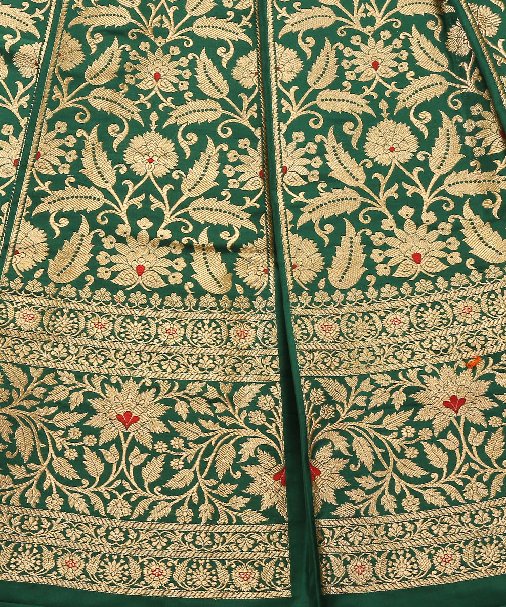 Handloom_Green_Pure_Katan_Silk_Brocade_Banarasi_Lehenga_WeaverStory_04