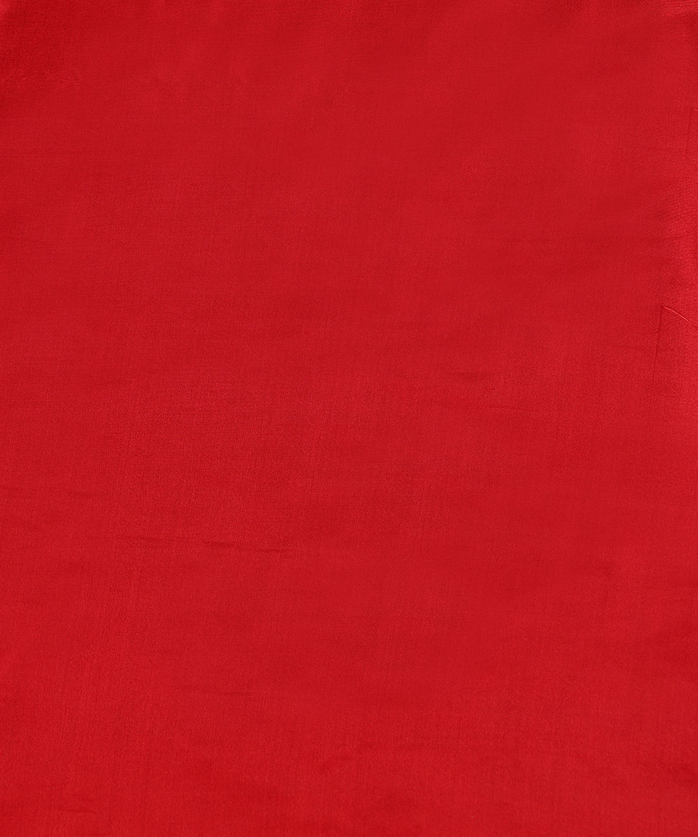 Red_Handloom_Pure_Katan_Silk_Banarasi_Lehenga_With_Meenakari_WeaverStory_05