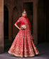 Red_Hand_Embroidered_Zardozi_Banarasi_Lehenga_With_Raw_Silk_Blouse_And_Dupatta_WeaverStory_01