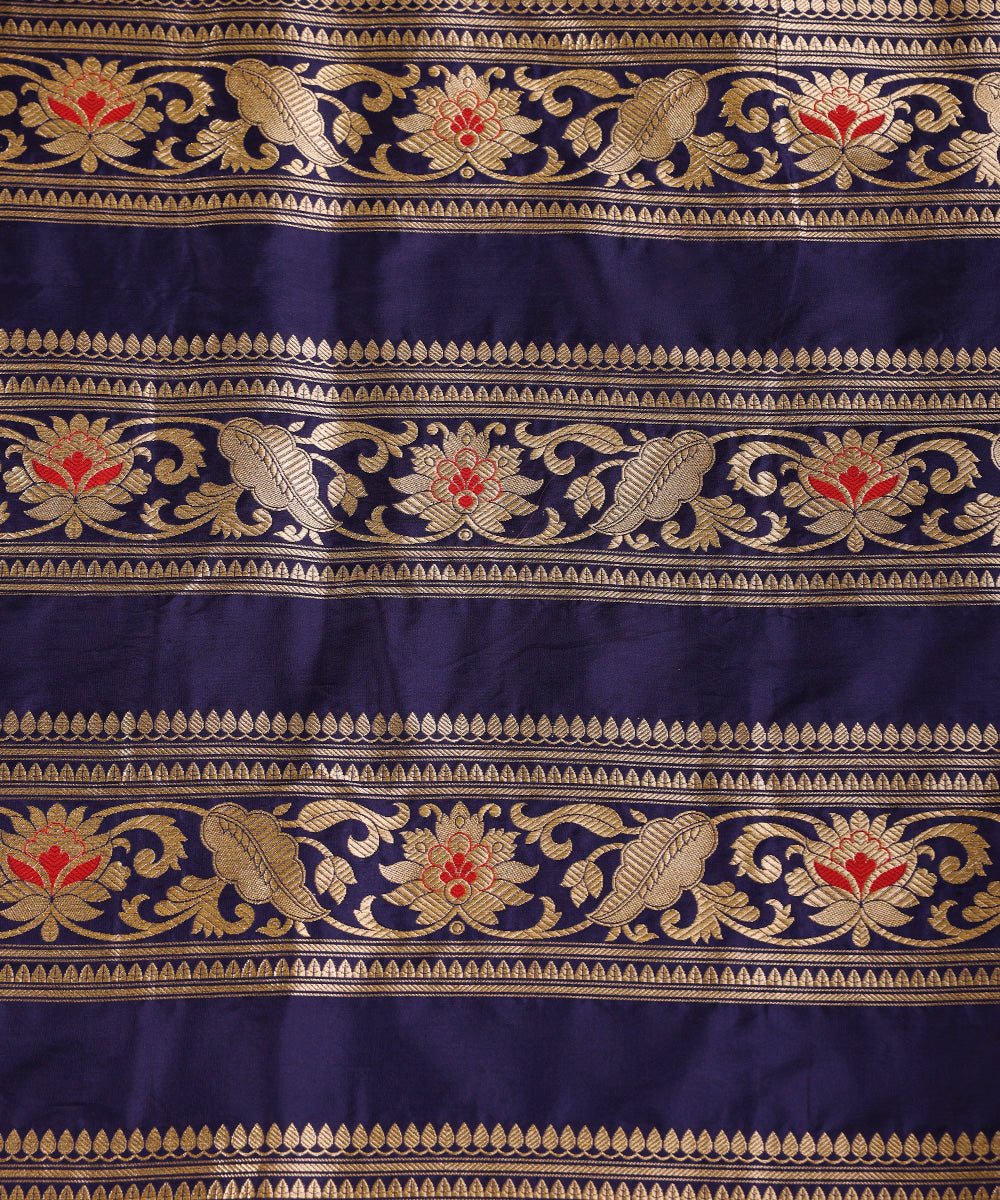Handloom_Navy_Blue_Pure_Katan_Silk_Banarasi_Lehenga_With_Meenakari_WeaverStory_06