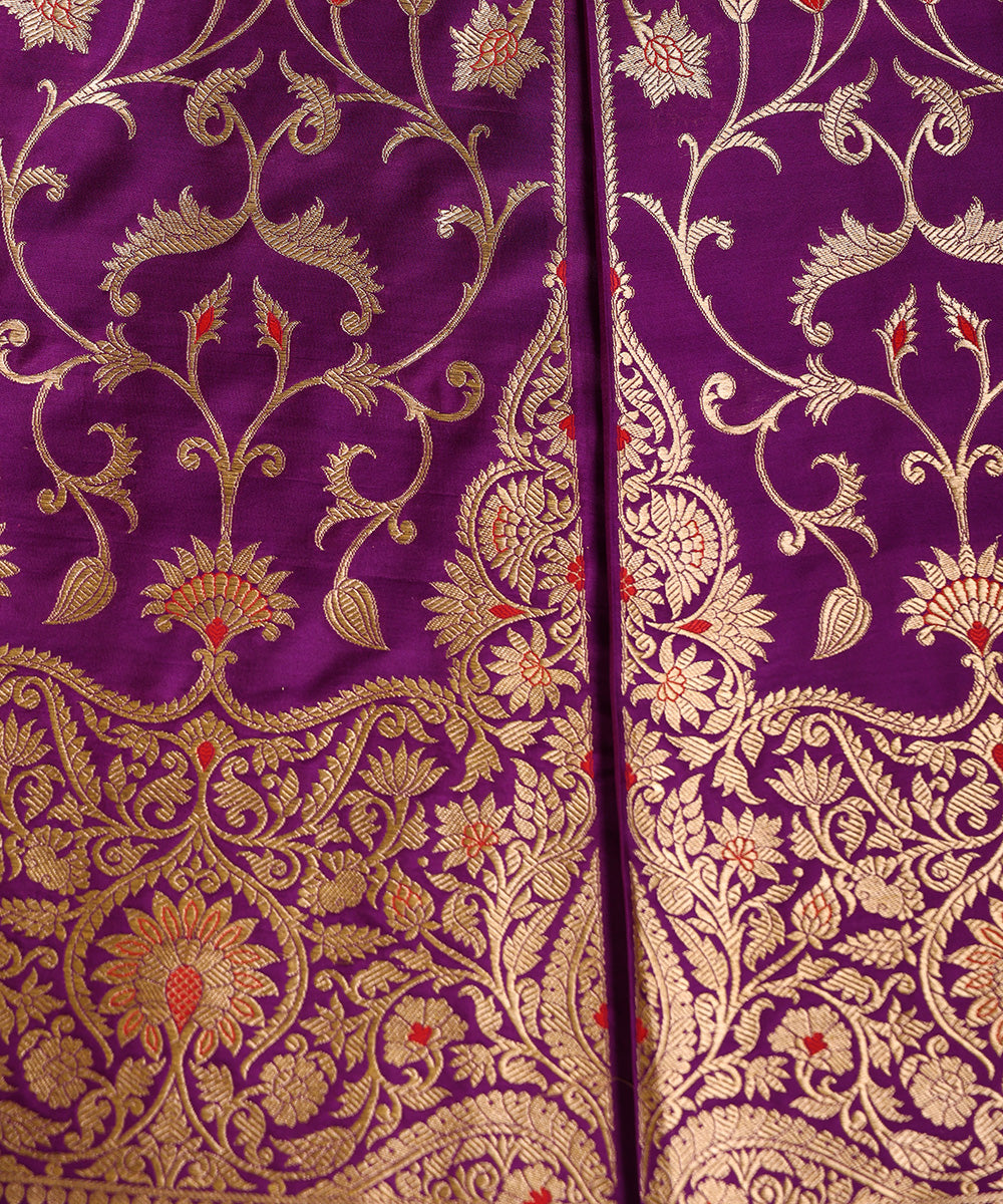 Handloom_Purple_Pure_Katan_Silk_Banarasi_Lehenga_With_Gold_Meenakari_WeaverStory_03