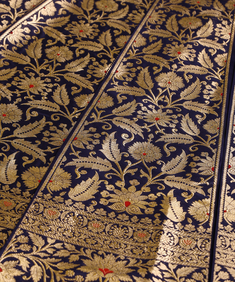 Handloom_Navy_Blue_Pure_Katan_Silk_Brocade_Bahaar_Banarasi_Lehenga_With_Meenakari_WeaverStory_03