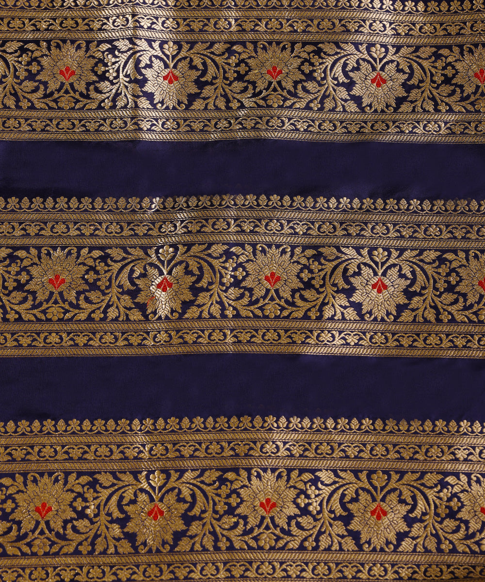 Handloom_Navy_Blue_Pure_Katan_Silk_Brocade_Bahaar_Banarasi_Lehenga_With_Meenakari_WeaverStory_06