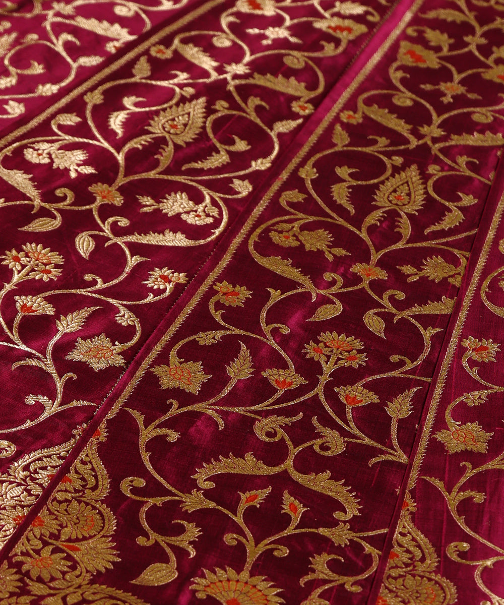 Purple_Double_Shade_Handloom_Pure_Katan_Silk_Gul_Banarasi_Lehenga_With_Kadhwa_Meenakari_WeaverStory_03