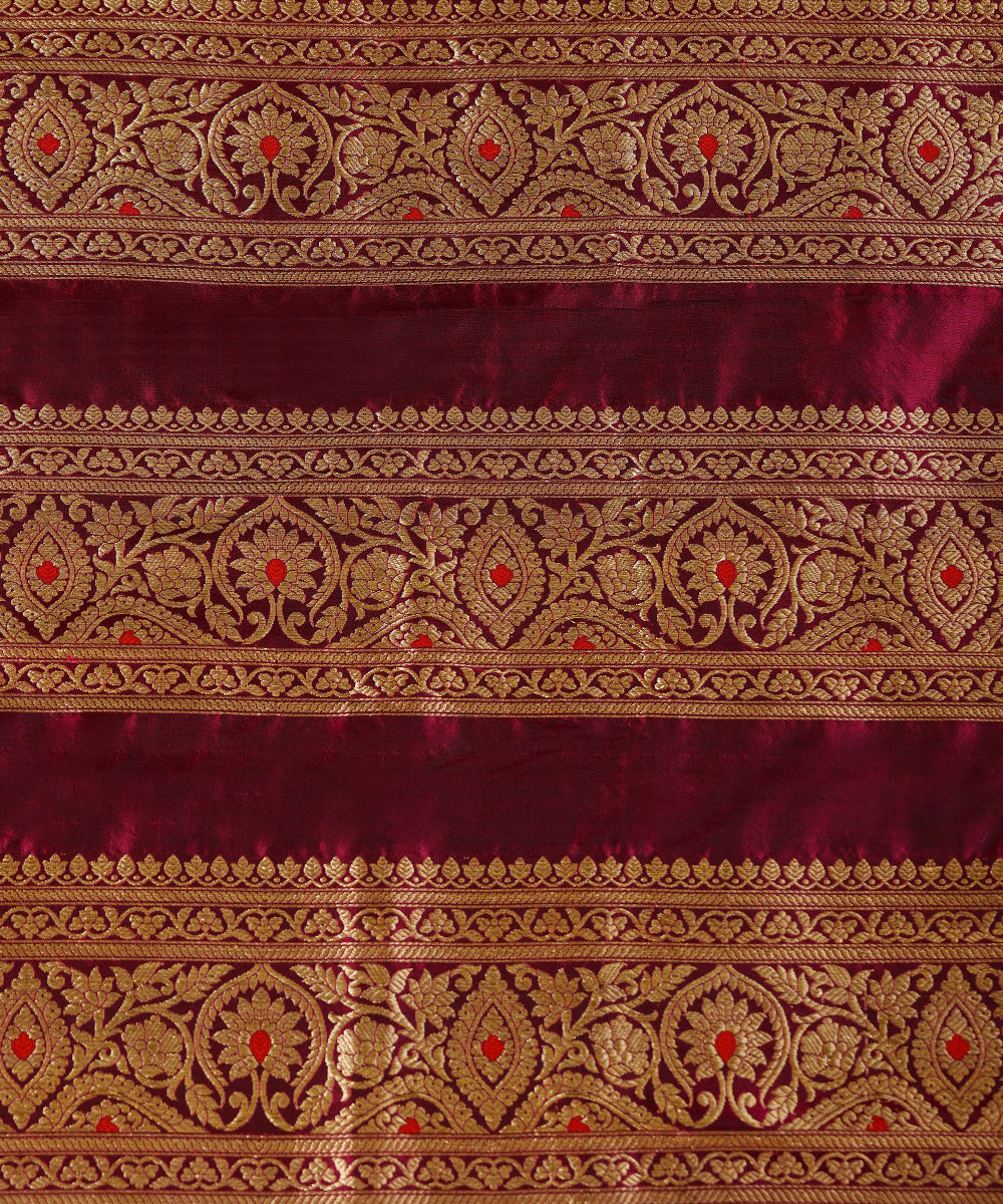 Purple_Double_Shade_Handloom_Pure_Katan_Silk_Gul_Banarasi_Lehenga_With_Kadhwa_Meenakari_WeaverStory_06