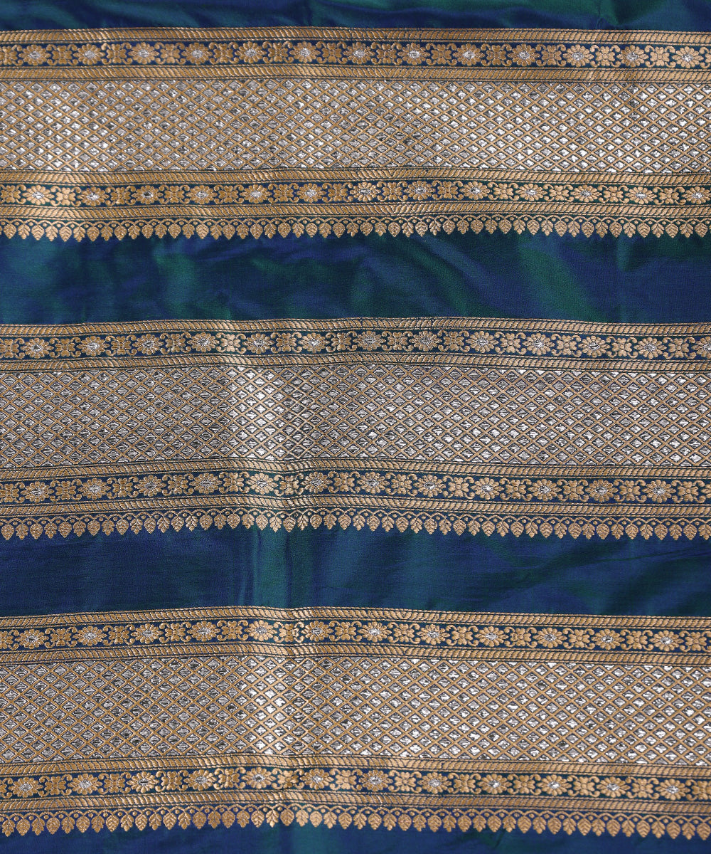 Handloom_Peacock_Green_Pure_Katan_Silk_Firdaus_Banarasi_Lehenga_With_Kadhwa_Meenakari_WeaverStory_06