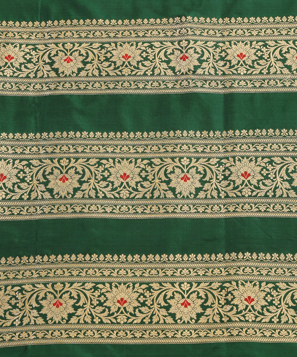 Green_Handloom_Pure_Katan_Silk_Bahaar_Banarasi_Lehenga_With_Kadhwa_Meenakari_WeaverStory_06