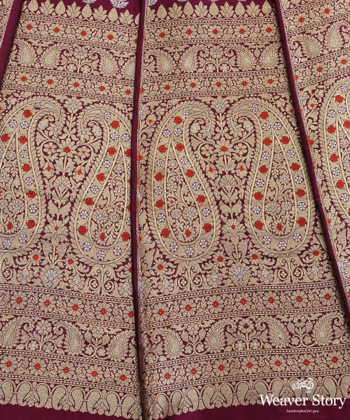 Handloom_Purple_Pure_Katan_Silk_Banarasi_Lehenga_With_Kadhwa_Booti_WeaverStory_04