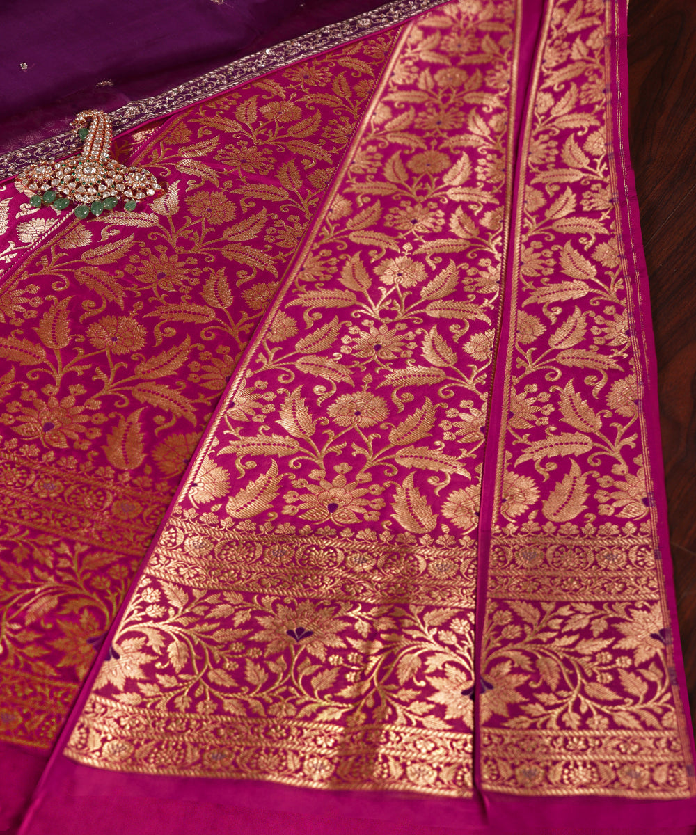 Handloom_Hot_Pink_Pure_Katan_Silk_Brocade_Banarasi_With_Meenakari_WeaverStory_01