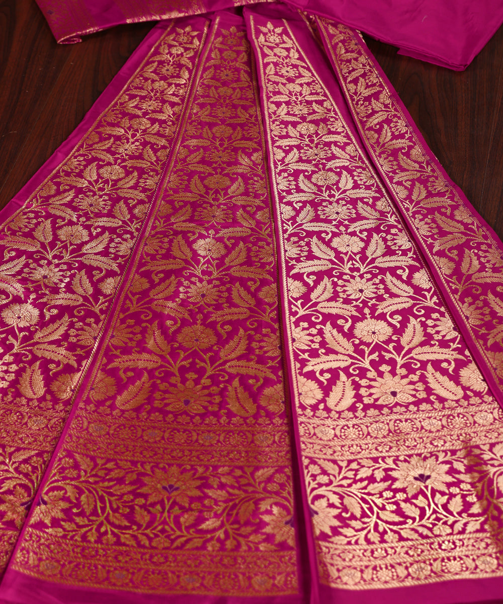 Handloom_Hot_Pink_Pure_Katan_Silk_Brocade_Banarasi_With_Meenakari_WeaverStory_02