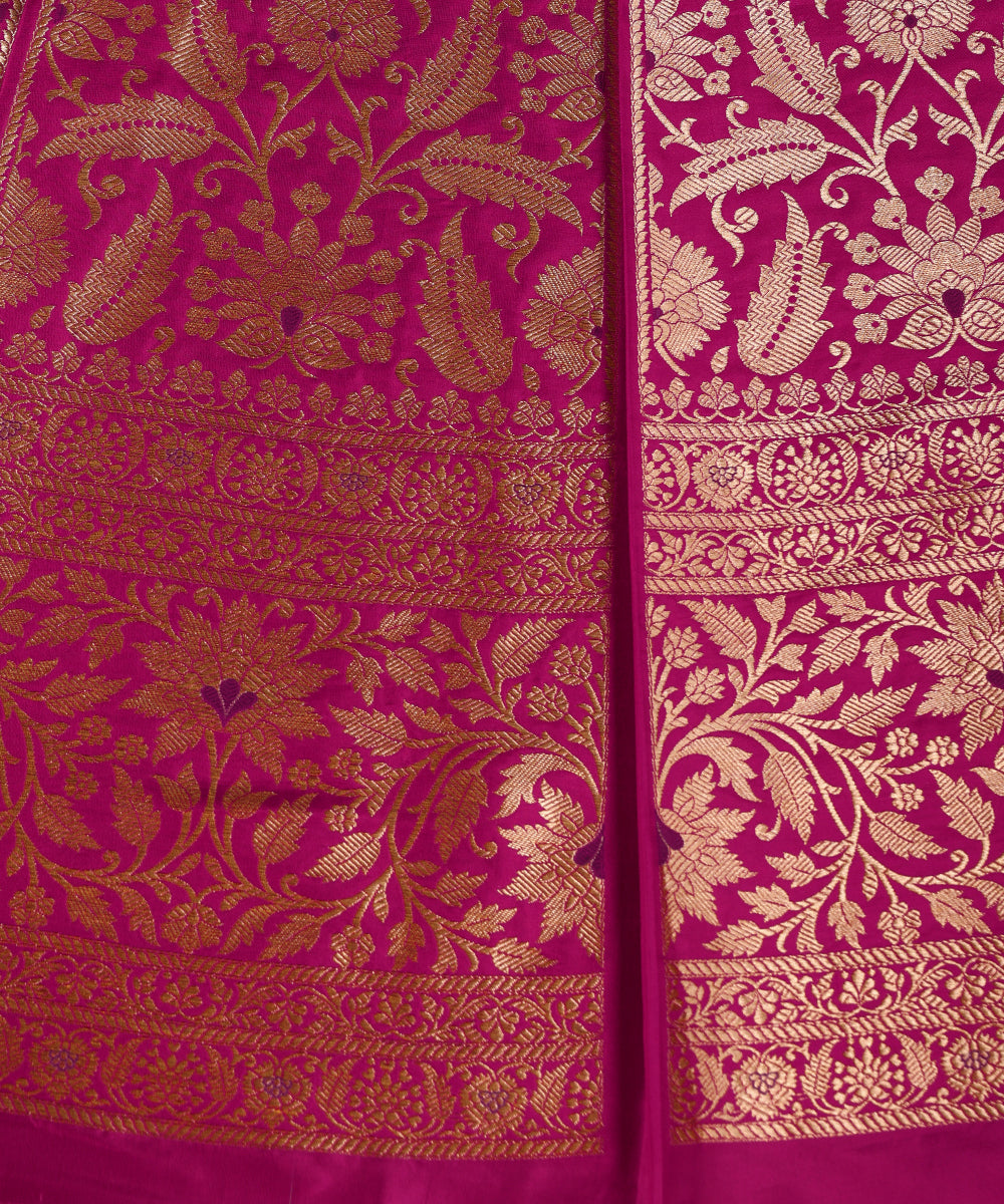 Handloom_Hot_Pink_Pure_Katan_Silk_Brocade_Banarasi_With_Meenakari_WeaverStory_03