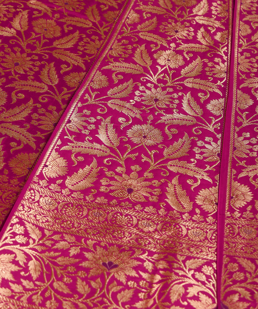 Handloom_Hot_Pink_Pure_Katan_Silk_Brocade_Banarasi_With_Meenakari_WeaverStory_04