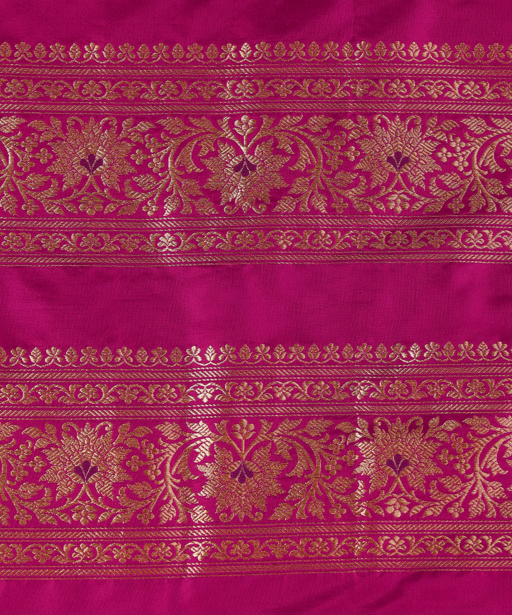 Handloom_Hot_Pink_Pure_Katan_Silk_Brocade_Banarasi_With_Meenakari_WeaverStory_06