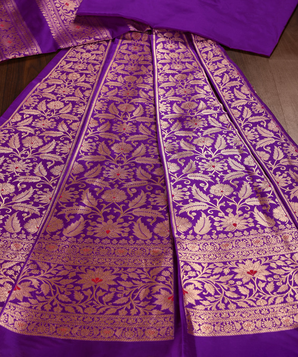 Blue_Handloom_Pure_Katan_Silk_Banarasi_Lehenga_With_Meenakari_WeaverStory_02