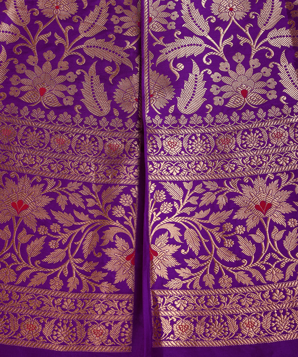 Blue_Handloom_Pure_Katan_Silk_Banarasi_Lehenga_With_Meenakari_WeaverStory_03