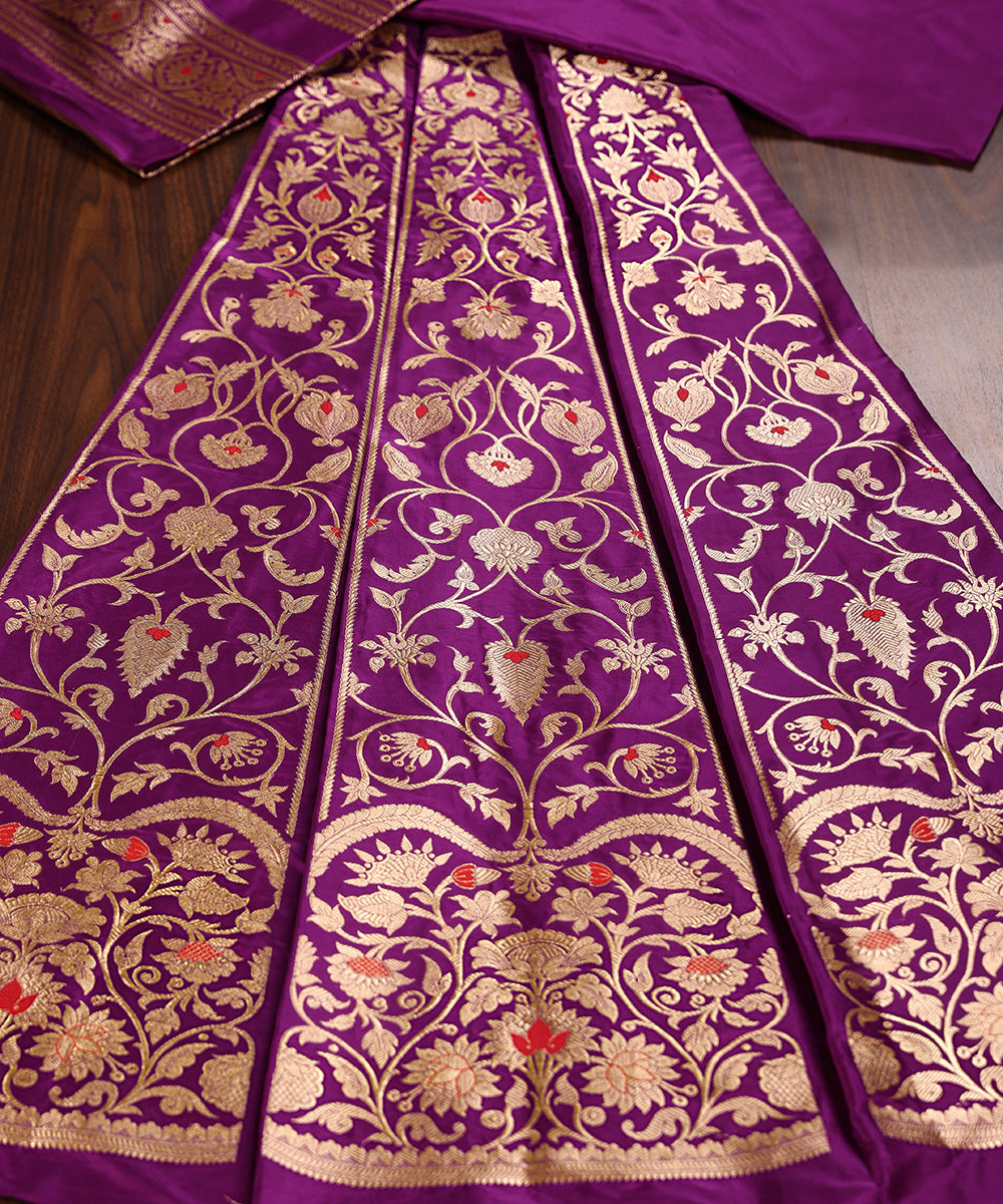 Purple_Handloom_Pure_Katan_Silk_Banarasi_Lehenga_With_Meenakari_WeaverStory_02