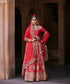 Red_Hand_Embroidered_Brocade_Banarasi_Lehenga_With_Blouse_Annd_Pure_Handloom_Organza_Dupatta_WeaverStory_01