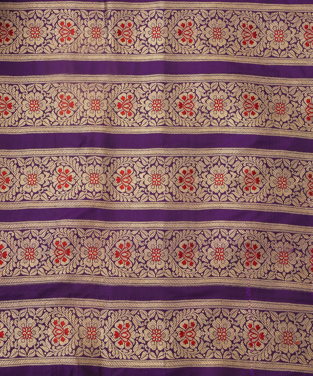 Purple_Handloom_Pure_Katan_Silk_Kadhwa_Banarasi_Lehenga_With_Meenakari_WeaverStory_05