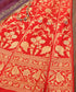 Red_Handloom_Pure_Katan_Silk_Kadhwa_Banarasi_Lehenga_With_Meenakari_WeaverStory_01