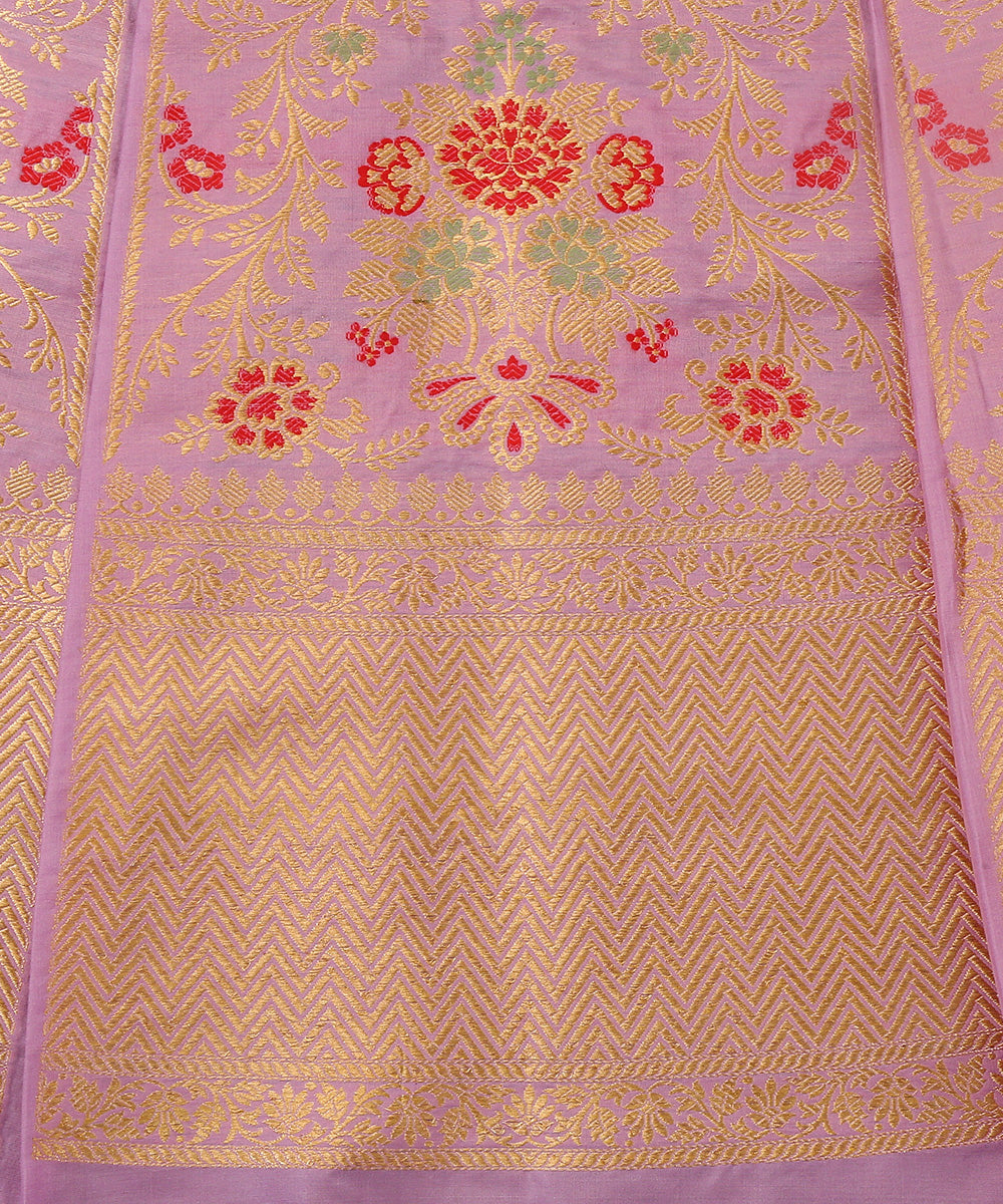 Handloom_Light_Mauve_Pure_Katan_Silk_Kadhwa_Banarasi_Lehenga_With_Meenakari_WeaverStory_03