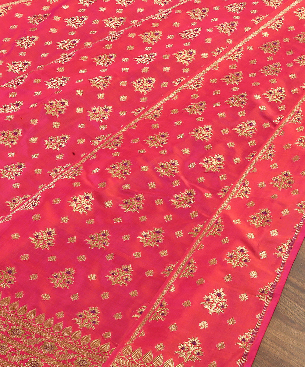 Pink_And_Orange_Handloom_Banarasi_Lehenga_with_Meenakari_Booti_WeaverStory_04