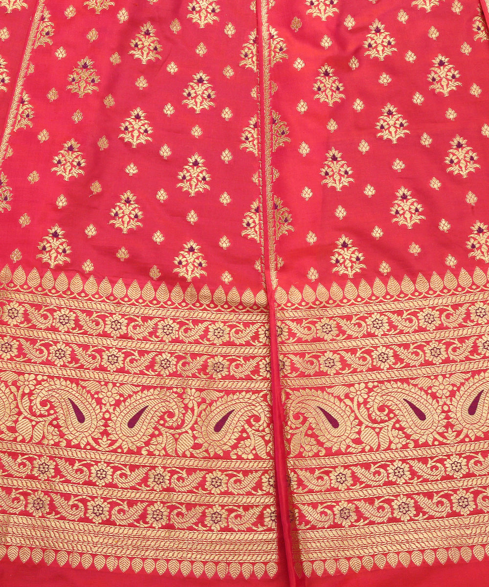 Pink_And_Orange_Handloom_Banarasi_Lehenga_with_Meenakari_Booti_WeaverStory_05