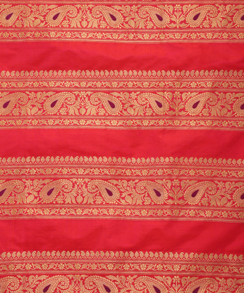 Pink_And_Orange_Handloom_Banarasi_Lehenga_with_Meenakari_Booti_WeaverStory_06