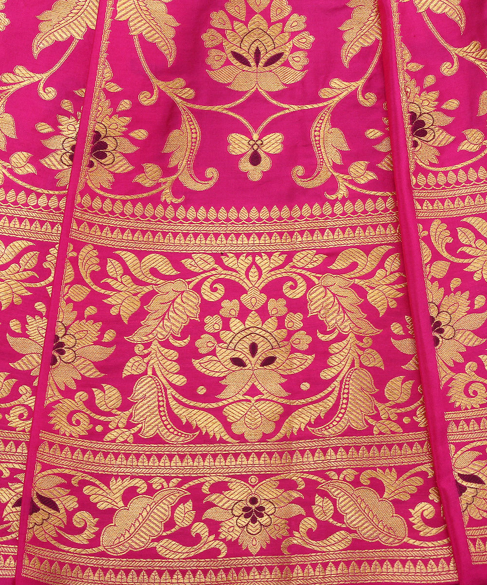 Handloom_Magenta_Meenakari_Banarasi_Lehenga_with_24_Kali_WeaverStory_04