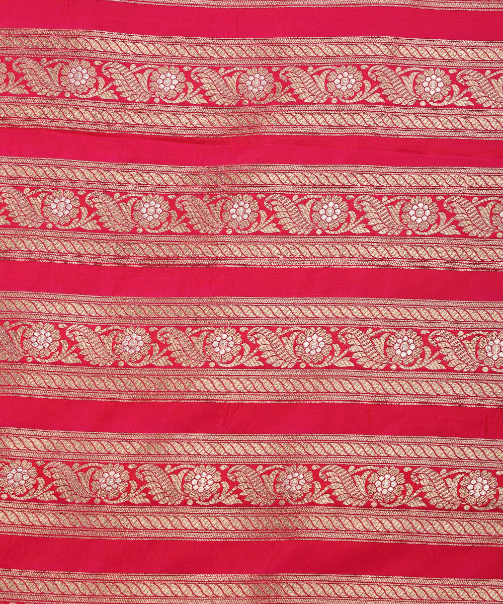 Handloom_Pink_Banarasi_Lehenga_With_Brocade_Blouse_And_Zari_Border_WeaverStory_06