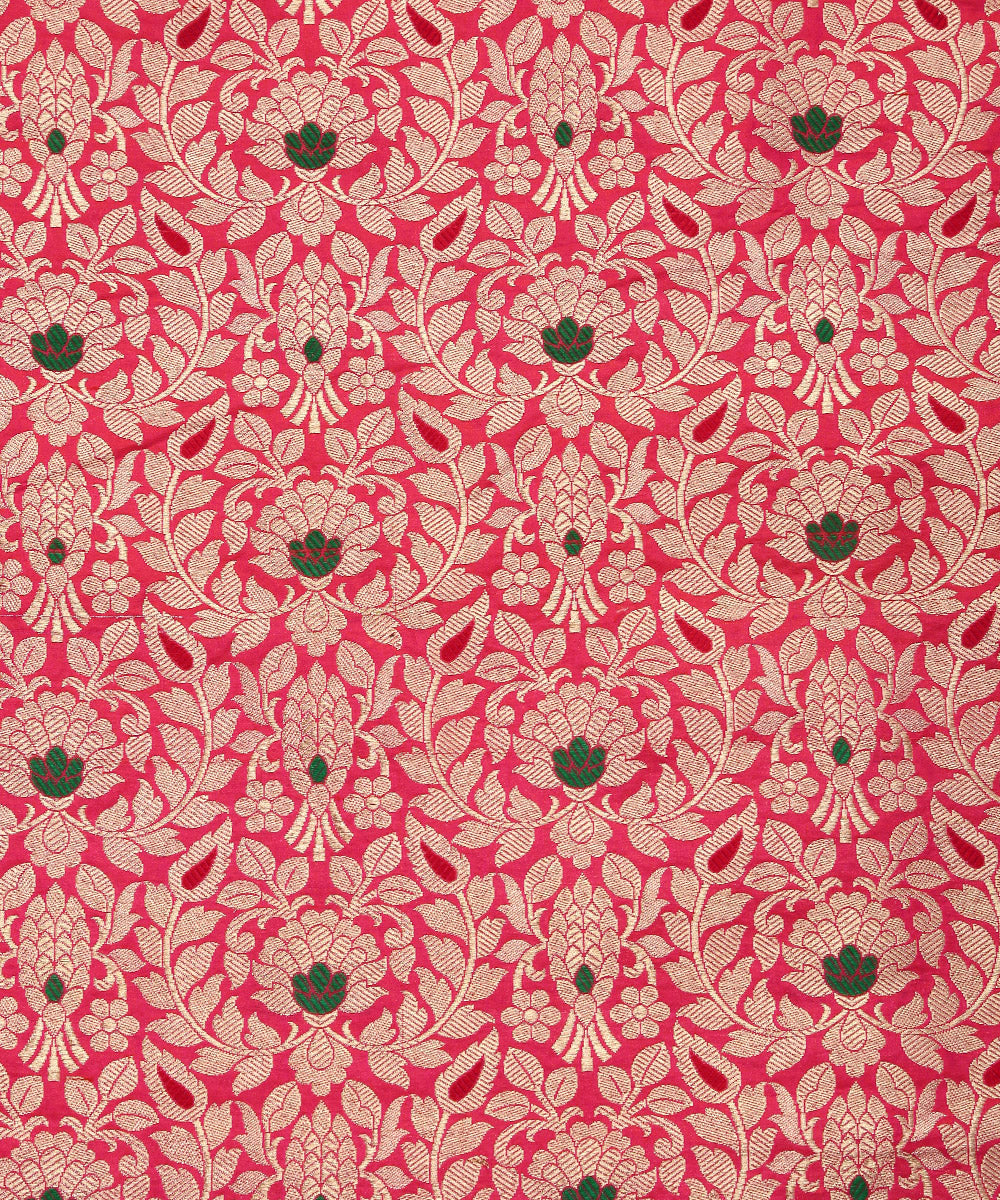 Handloom_Fuchsia_Pink_Meenakari_Banarasi_Lehenga_With_Heavy_Blouse_And_Border_WeaverStory_07