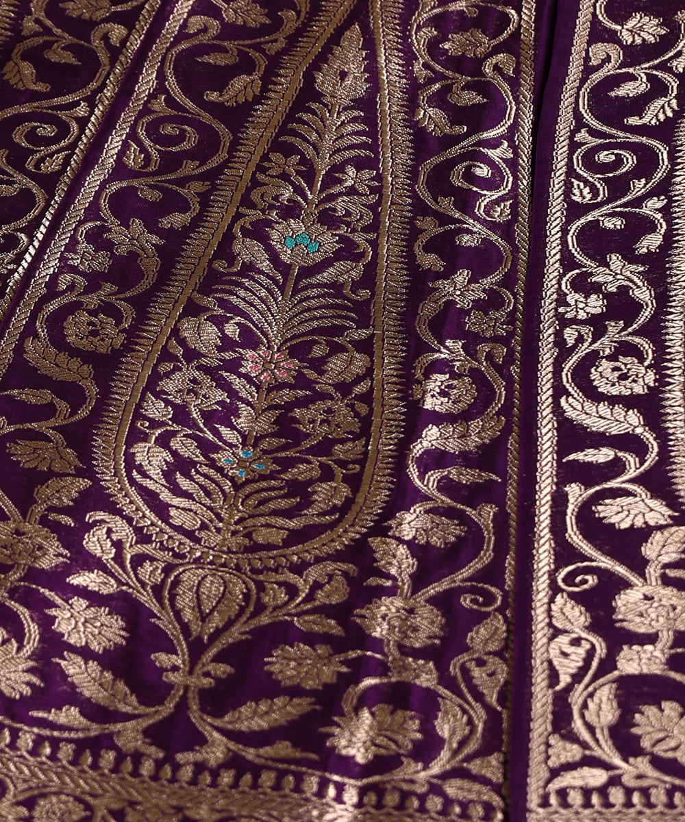 Handloom_Purple_Pure_Katan_Silk_Banarasi_Lehenga_With_Meenakari_WeaverStory_04